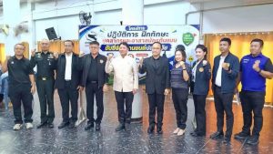 นายอำเภอนครชัยศรี เป็นประธานในพิธีเปิดโครงการปฏิบัติการฝึกทักษะบุคลากรต้นแบบขับขี่รถจักรยานยนต์ปลอดภัย รุ่นที่ ๑ ณ หอประชุมอำเภอนครชัยศรี