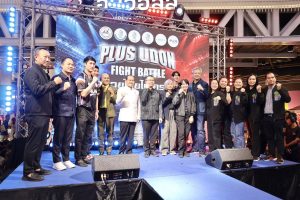 สภาอุตสาหกรรมจังหวัดอุดรธานี ร่วมงาน ศึกมวยไทย พลัสอุดรไฟต์ เบทเทิล ศึกมวยกลางห้างและม้วนชื่นของดีอีอีสาน อาหารจานเด็ด